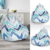 Zigzag  Chevron Blue Pattern Bean Bag Cover