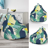 Toucan Tropical Leaves Design Pattern  Bean Bag Cover