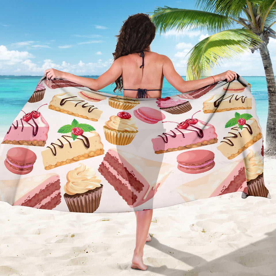 Cake Cupcake Sweets Pattern Sarong