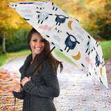Cute Sleeping Sheep Moon Cloud Pattern Umbrella