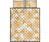hand drawn orange fruit pattern Quilt Bed Set