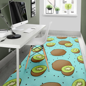 Kiwi Blue Background Area Rug