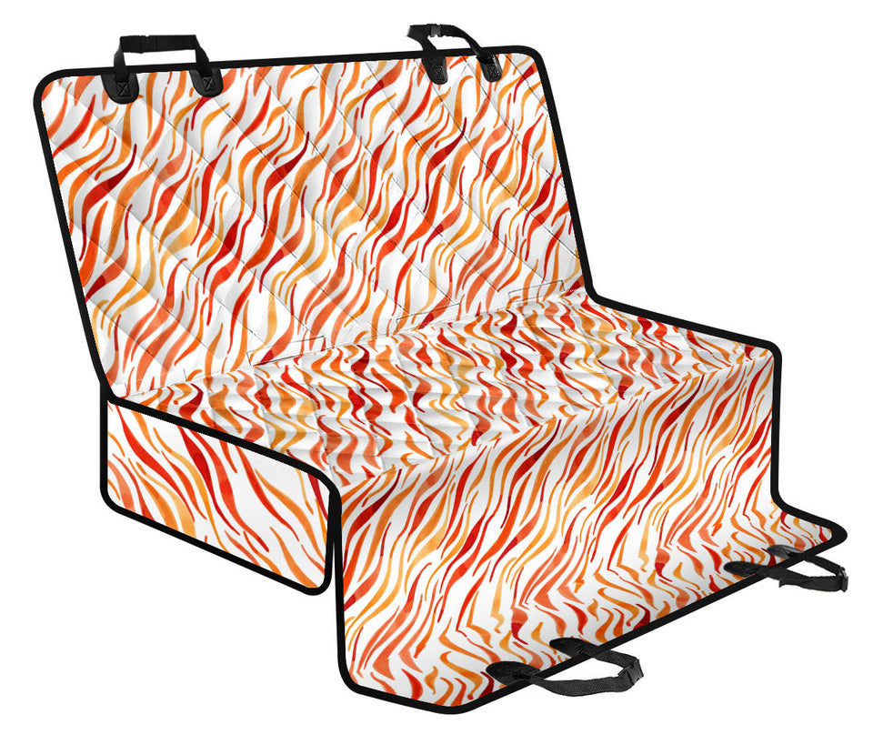 Fire Flame Watercolor Pattern Dog Car Seat Covers