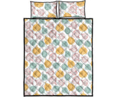 colorful onions white background Quilt Bed Set