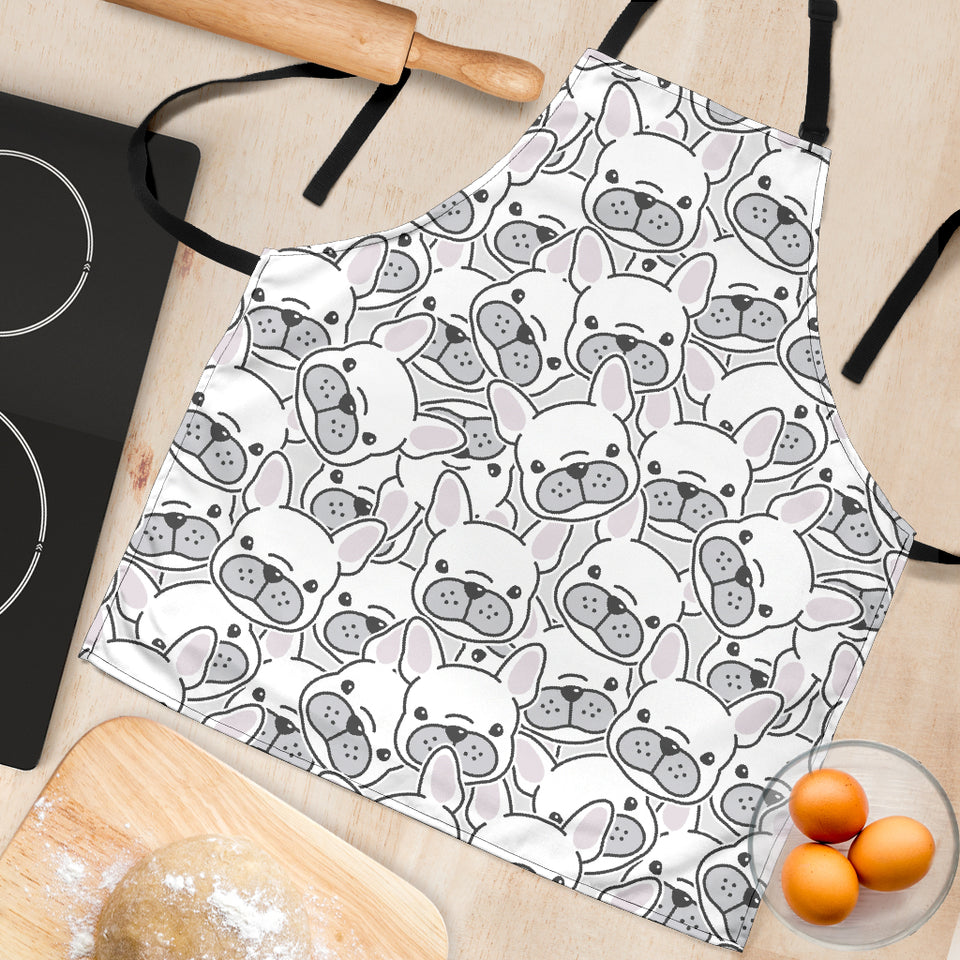 Cute French Bulldog Head Pattern Adjustable Apron