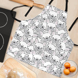 Cute French Bulldog Head Pattern Adjustable Apron