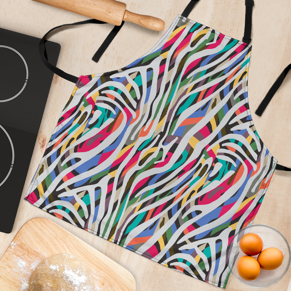 Colorful Zebra Skin Pattern Adjustable Apron