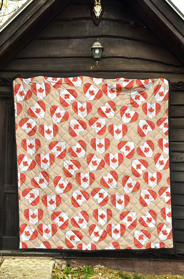 Canada Pattern Print Design 01 Premium Quilt