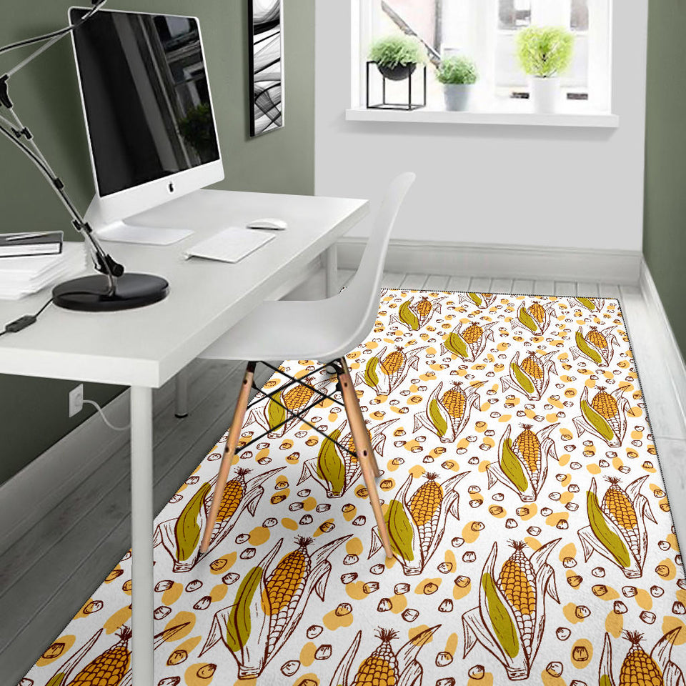 Corn Pattern Print Design 02 Area Rug