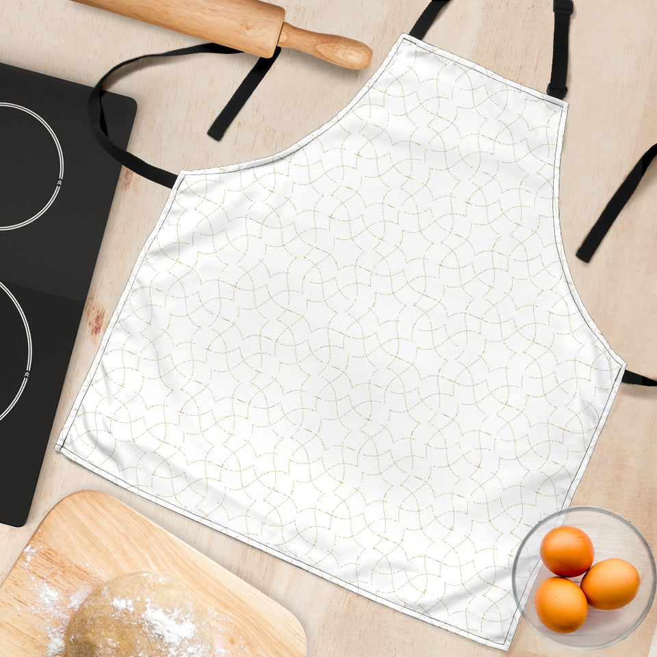 Arabic White Pattern Adjustable Apron