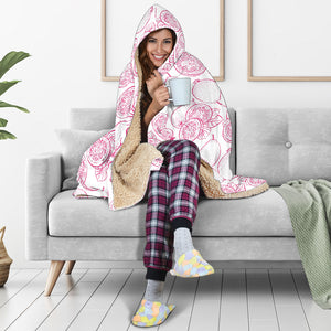 Sketch Guava Pattern Hooded Blanket