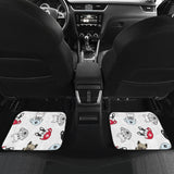 French Bulldog Cup Paw Pattern Front And Back Car Mats