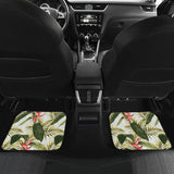 Heliconia Pattern Front And Back Car Mats