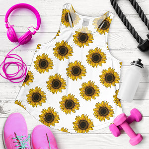 sunflowers design pattern Women Racerback Tank Top