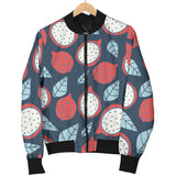 Dragon Fruits Dark Blue Background Women'S Bomber Jacket