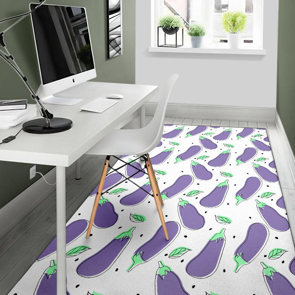 Eggplant Pattern Print Design 05 Area Rug
