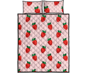 Strawberry beautiful pattern Quilt Bed Set