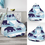 Polar Bear Winter Snow Pattern Bean Bag Cover