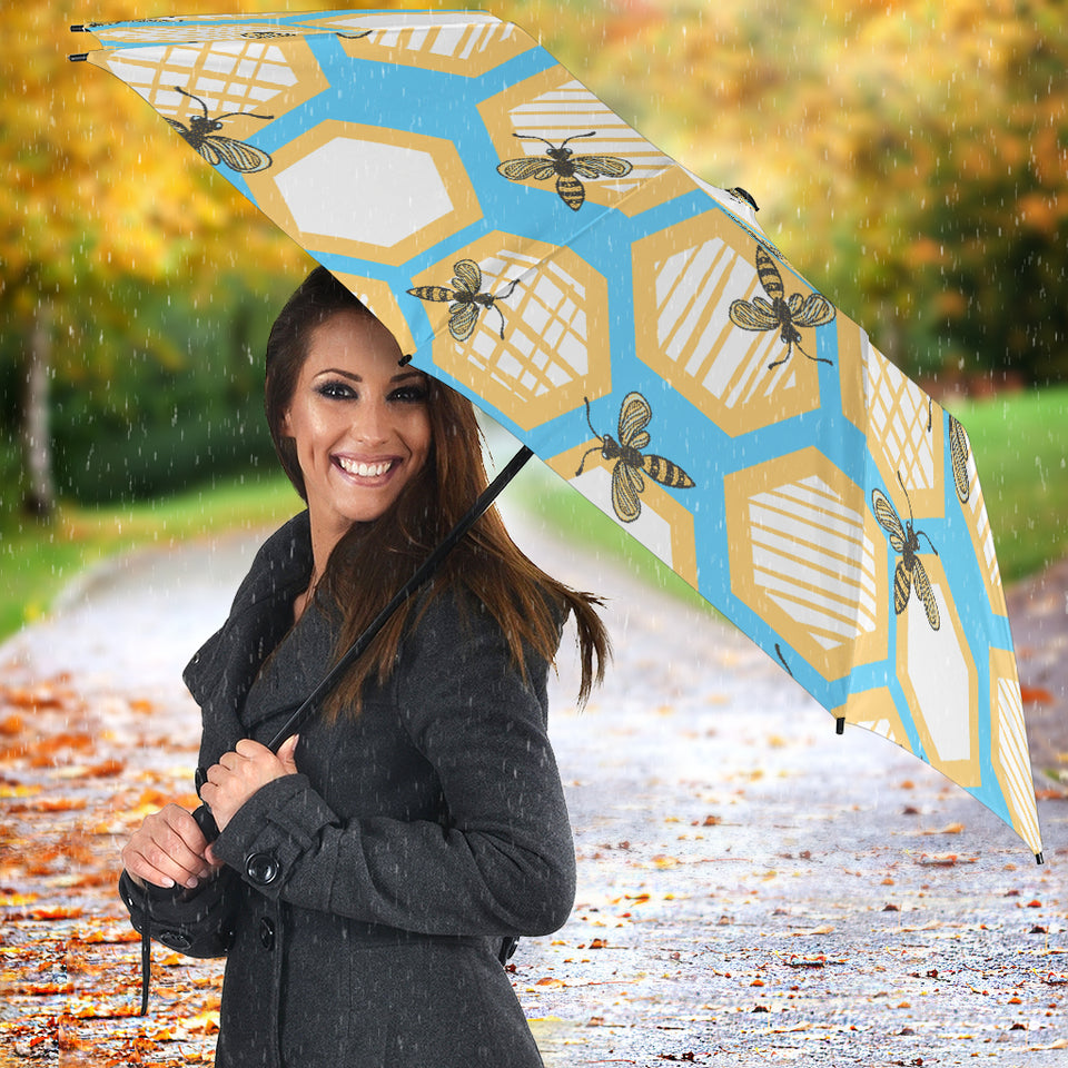 Bee Honeycomb Pattern Umbrella