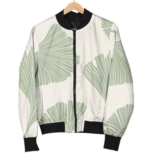 Ginkgo Leaves Pattern Women'S Bomber Jacket