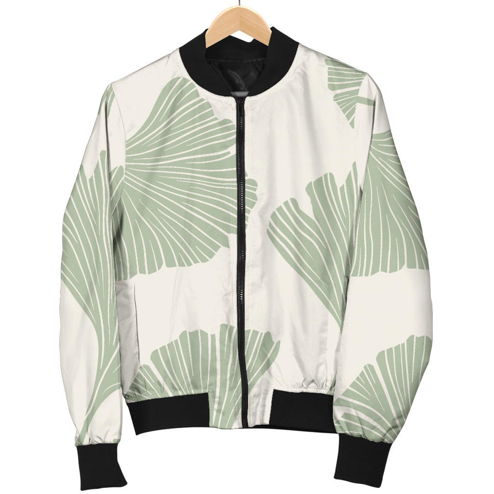 Ginkgo Leaves Pattern Women'S Bomber Jacket