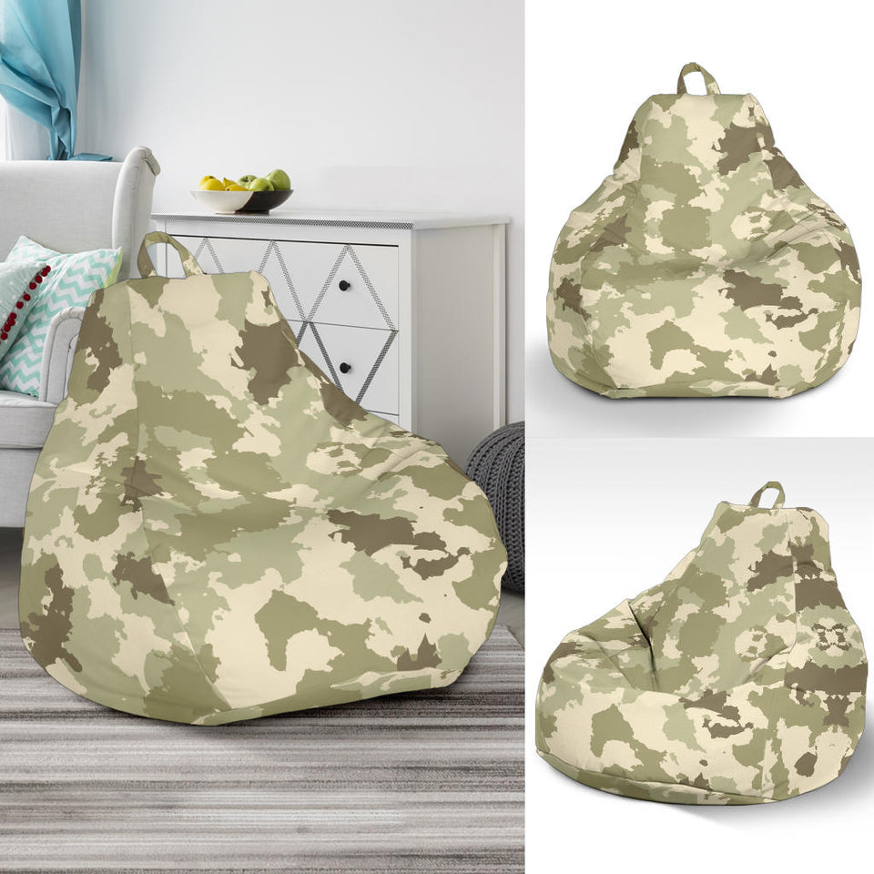 Light Green Camo Camouflage Pattern Bean Bag Cover