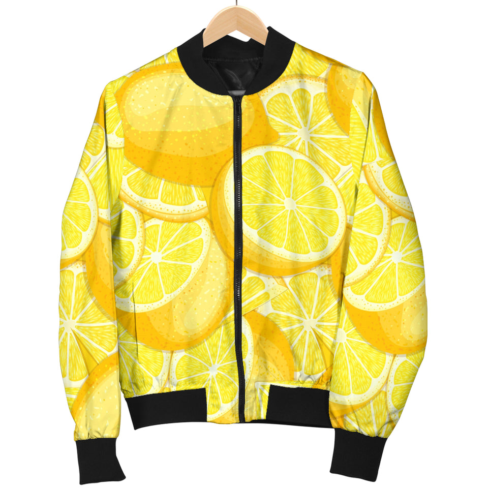 Lemon Pattern Women'S Bomber Jacket