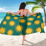 Sun Green Background Sarong