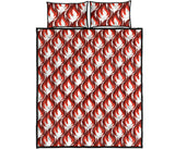 Fire flame symbol design pattern Quilt Bed Set