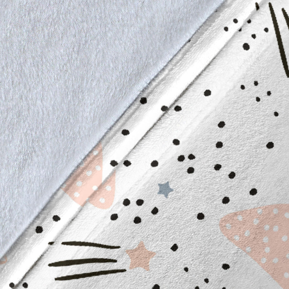 Polar Bears Star Poka Dot Pattern Premium Blanket