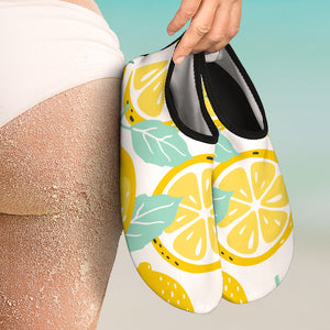 Lemon Design Pattern Aqua Shoes