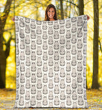 Hippopotamus Pattern Print Design 05 Premium Blanket