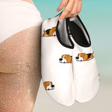 Cute Beagle Dog Sleeping Pattern Aqua Shoes