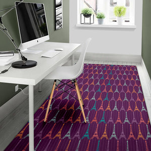 Eiffel Tower Pattern Print Design 05 Area Rug
