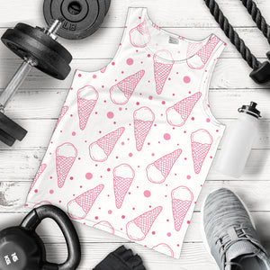 Hand drawn ice cream pattern Men Tank Top