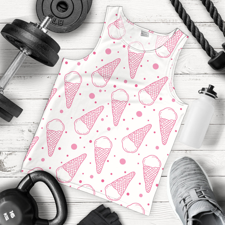 Hand drawn ice cream pattern Men Tank Top