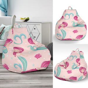 Cute Little Mermaid Pattern Bean Bag Cover