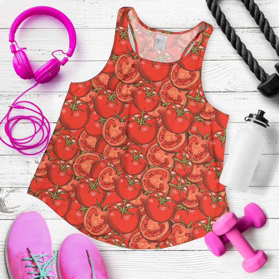 Red Tomato Pattern Women Racerback Tank Top