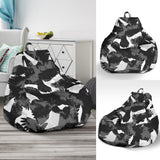 Crow Illustration Pattern Bean Bag Cover