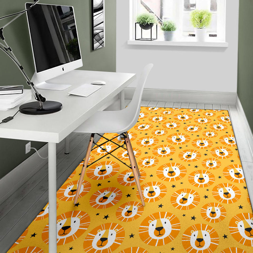 Lion Pattern Print Design 03 Area Rug