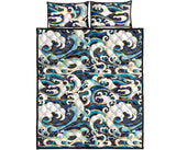 Japanese wave pattern Quilt Bed Set