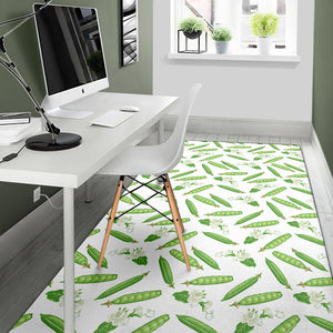 Green Peas Pattern Print Design 04 Area Rug