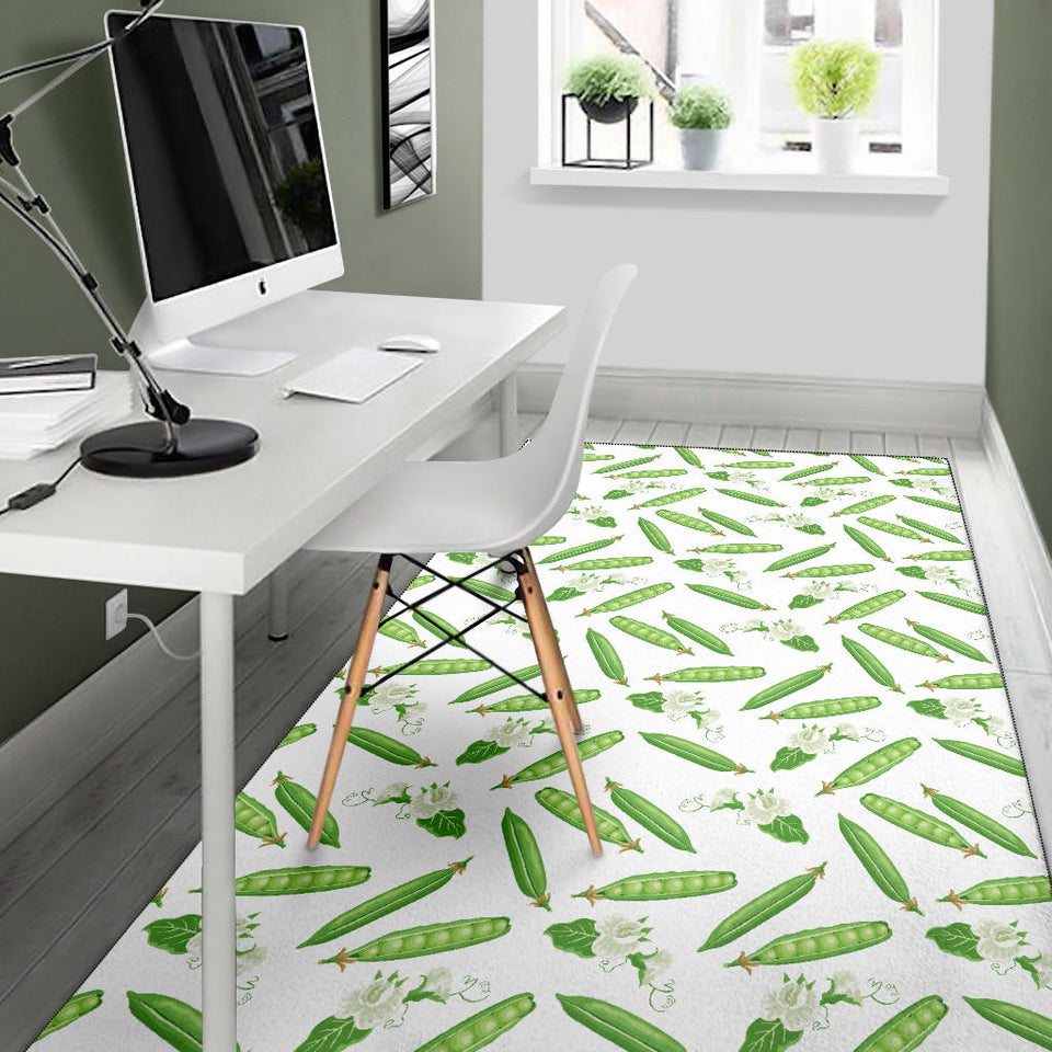 Green Peas Pattern Print Design 04 Area Rug
