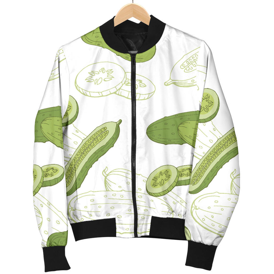 Cucumber Sketch Pattern Women'S Bomber Jacket