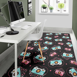 Camera Pattern Print Design 04 Area Rug