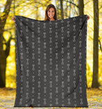 Engine Piston Black Background Pattern Print Design 02 Premium Blanket