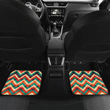 Zigzag  Chevron Colorful Pattern Front And Back Car Mats