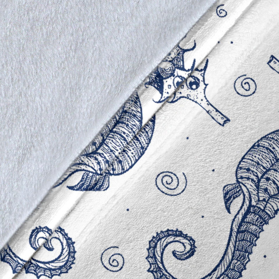 Seahorse Pattern Background Premium Blanket