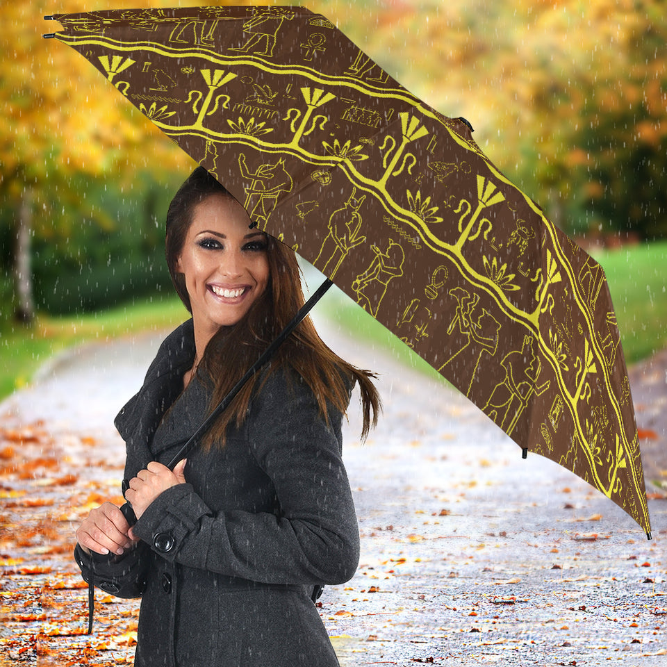 Egypt Hieroglyphics Pattern Print Design 03 Umbrella