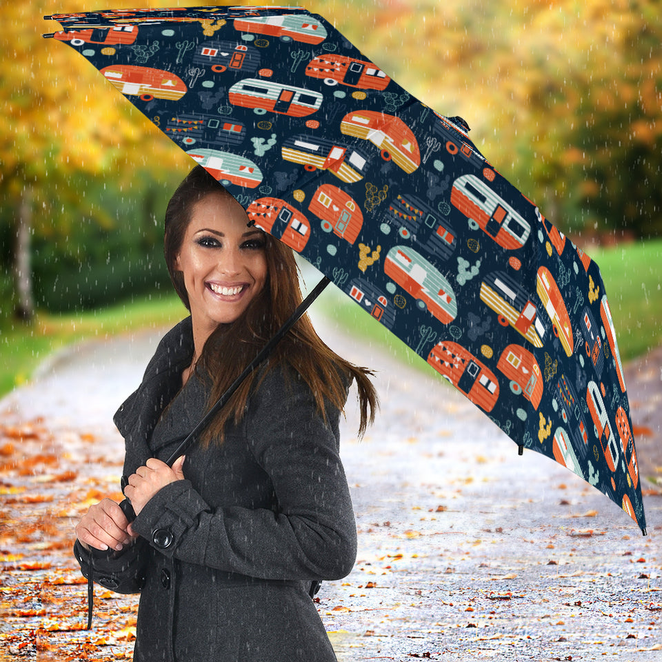 Camper Van Pattern Print Design 05 Umbrella
